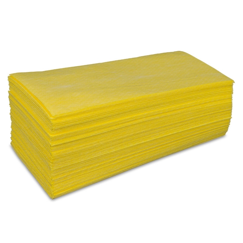 Chiffon dépoussiérant en viscose, imprégné, jaune, 600 x 300 mm, 100 chiffons