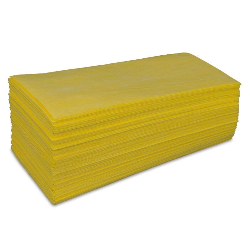 Chiffon anti-poussière en viscose, imprégné, jaune, 600 x 600 mm, 50 chiffons