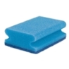 Éponge à poignée, éponge de bain, bleu/bleu, 150 x 70 x 45 mm, non abrasive