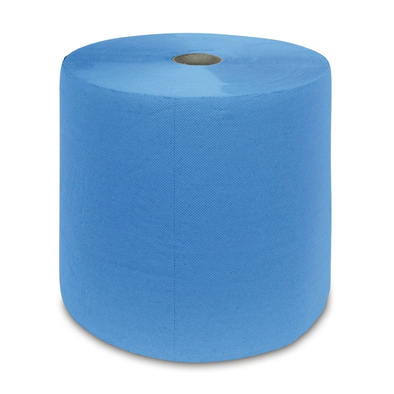 Rouleau de chiffons de nettoyage Multiclean® bleu, 3 couches, env. 1000 feuilles de 360 x 370 mm
