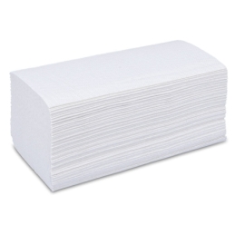 Essuie-main plié en V, blanc, 2 couches, env. 250 x 230 mm