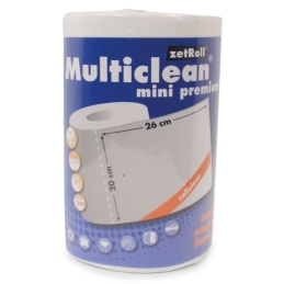 Rouleau de papier essuie-mains et de nettoyage MINI, blanc brillant, 2 couches, environ 220 feuilles de 260 x 200 mm