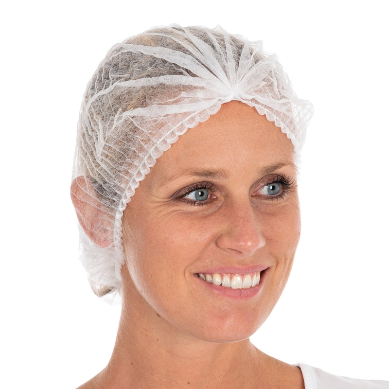 Charlotte à clipser en non-tissé, blanc, diamètre env. 55 cm, 100 pcs.