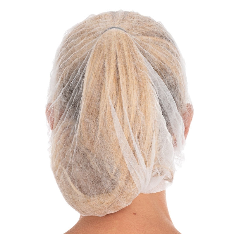 Charlotte à clipser en non-tissé, blanc, diamètre env. 60 cm, 100 pcs.