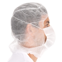 Charlotte Astro en non-tissé, blanc, 2 couches, taille universelle, avec masque oral