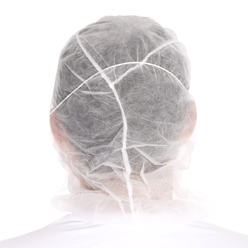 Astrohaube Vlies, weiss, 2-lagig, Universalgrösse, mit Mundschutz