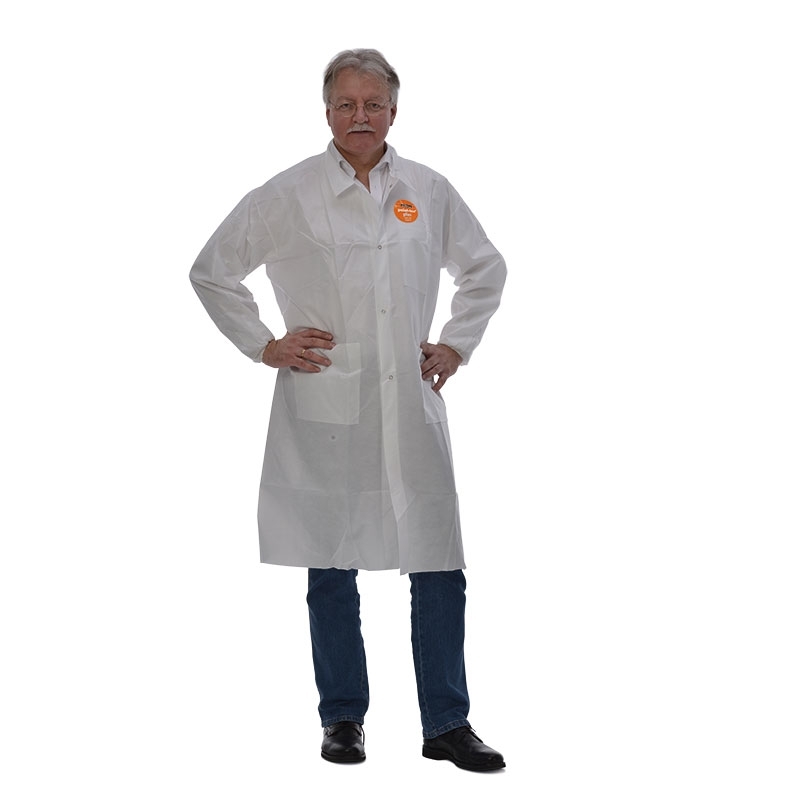 Kittel Z20 paint-tex®/tritex® plus, weiss, mit Kragen und Armgummis, Druckknöpfen und 3 Taschen, Gr. 3/L