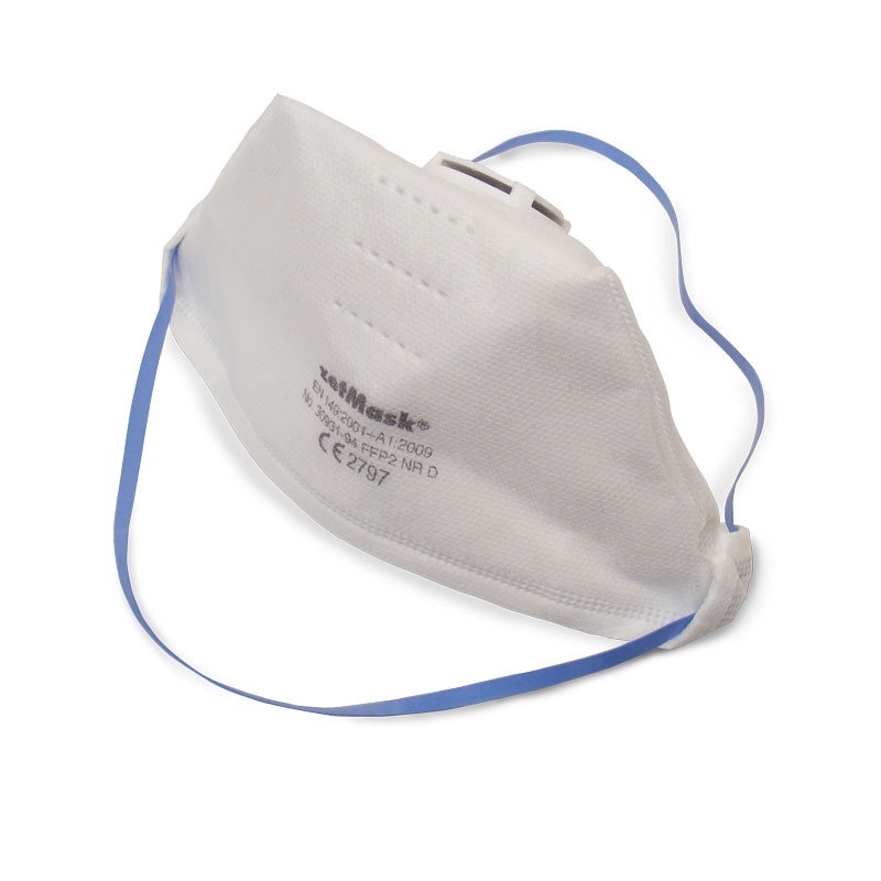 Masque filtrant les poussières fines avec valve d’expiration FFP2 NR D, plié
