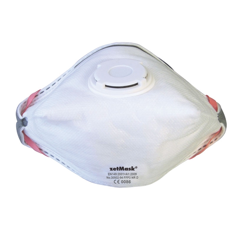 Masque filtrant les particules fines avec valve d'expiration FFP3 NR D, plié