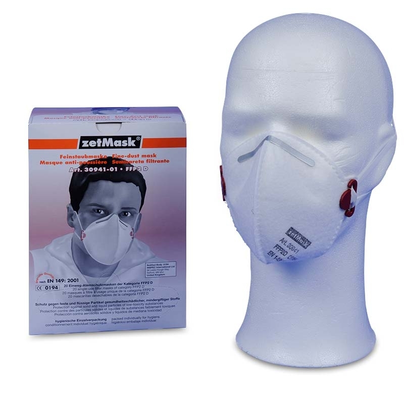 Masque filtrant les poussières fines sans valve d’expiration FFP2 RD