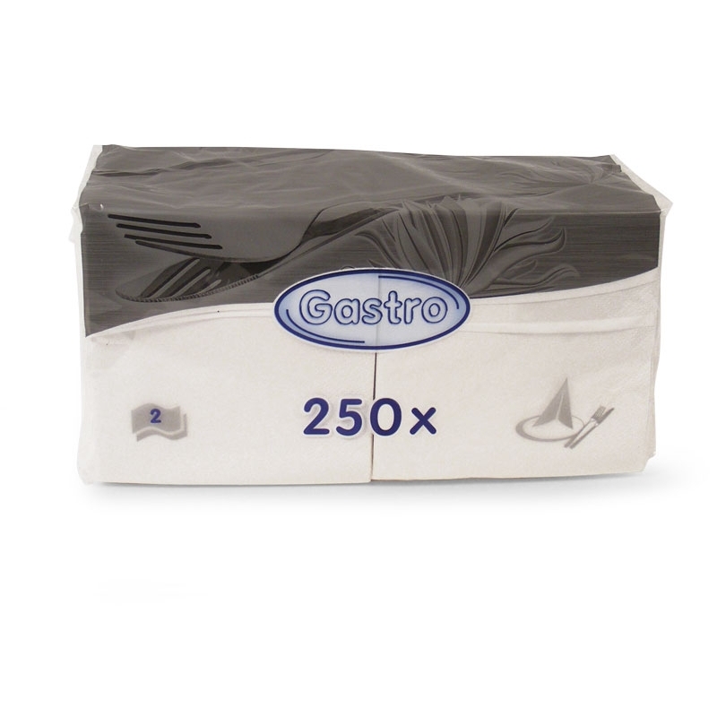 Servietten 1/4 Falz, weiss, 2-lagig, 24 x 24 cm