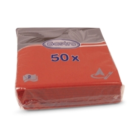 Servietten 1/4 Falz, rot, 2-lagig, 33 x 33 cm