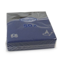 Serviettes de table 1/4 pli, bleu foncé, 2 couches, 33 x 33 cm