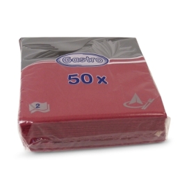 Servietten 1/4 Falz, bordeaux, 2-lagig, 33 x 33 cm