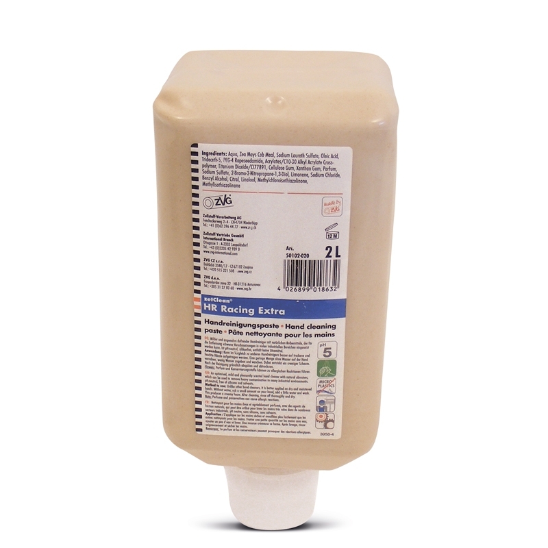 Pâte nettoyante pour les mains HR Racing Extra, bouteille souple de 2 l