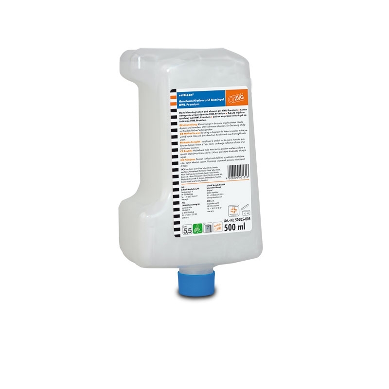 Savon liquide pour les mains HWL Premium, cartouche système de 500 ml