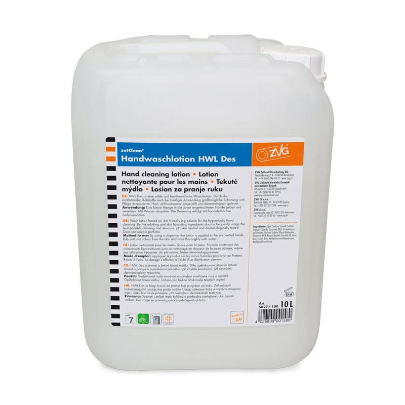 Savon liquide pour les mains HWL DES, 10 l