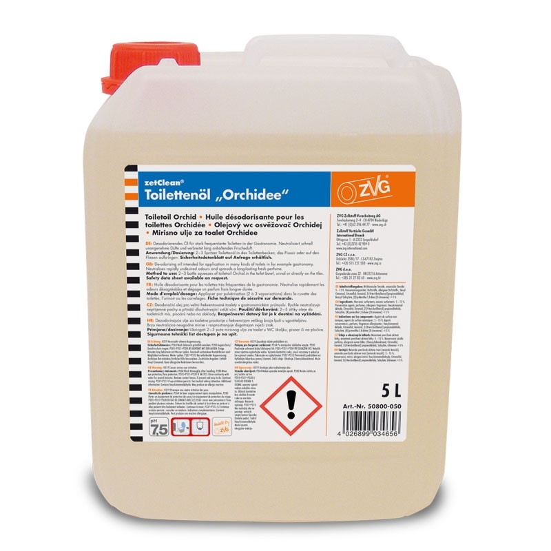 Huile désodorisante pour les toilettes Orchidée, 5 l