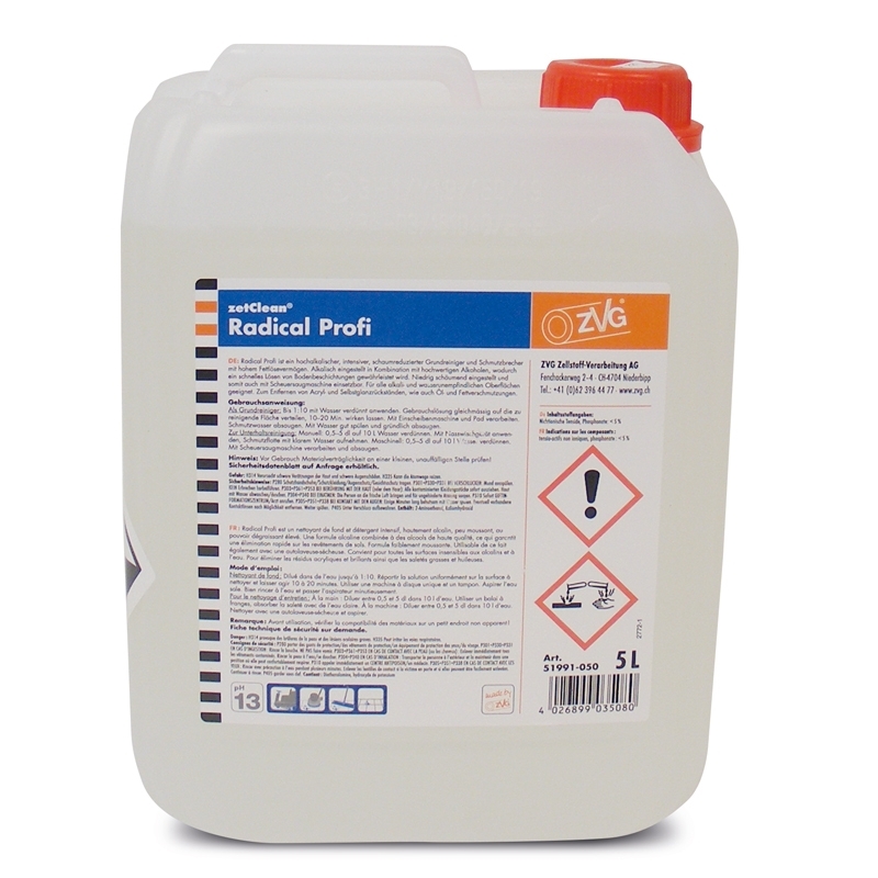 Nettoyant de fond Radical Profi, bidon de 5 l