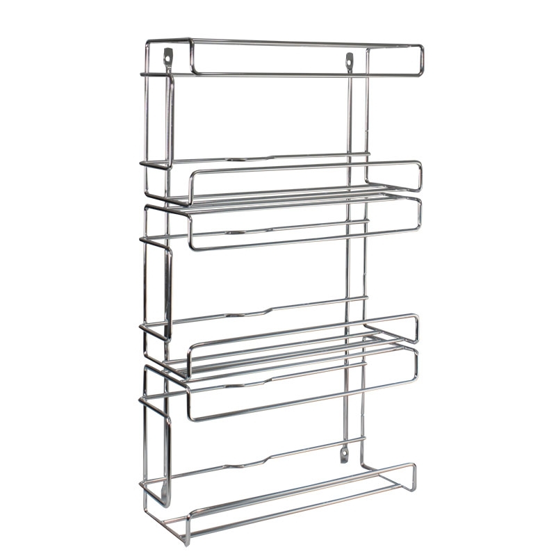 Support triple pour boîtes à gants, chromé, 42,4 x 25,4 x 8,6 cm