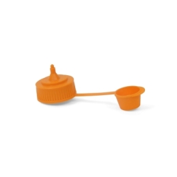 Schraubverschluss mit angespitzter Kappe, orange, ohne Zapfen