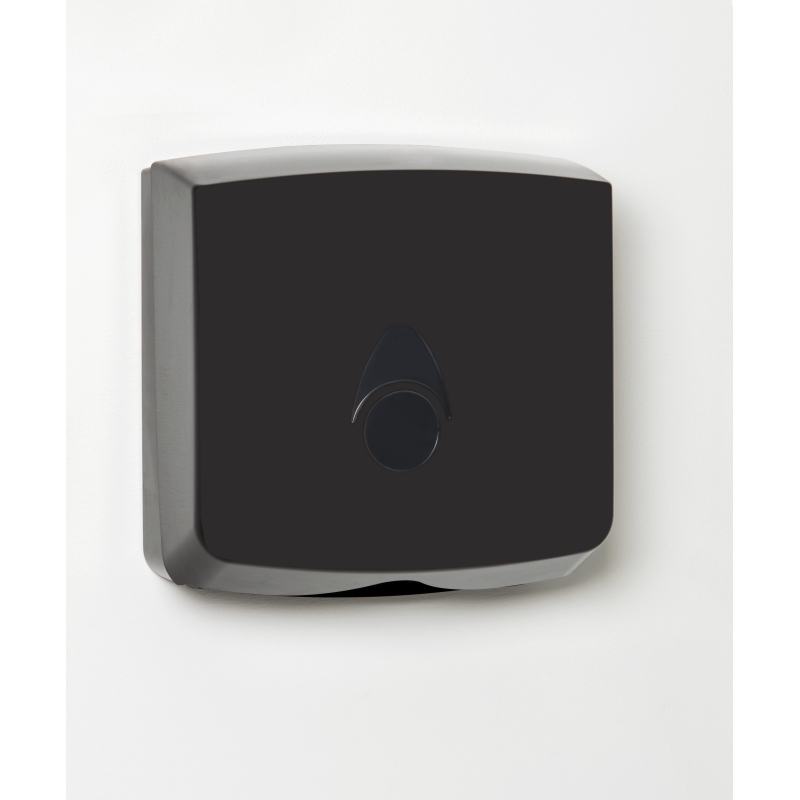Distributeur de serviettes pliées Myriad, noir, pour serviettes pliées d'une profondeur de 65 mm et d'une largeur maximale de 