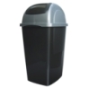 Poubelle 33 litres anthracite avec couvercle basculant