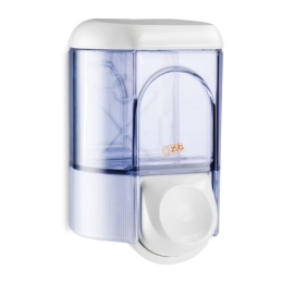 Distributeur de savon, 350 ml, blanc transparent, rechargeable, pour savon liquide