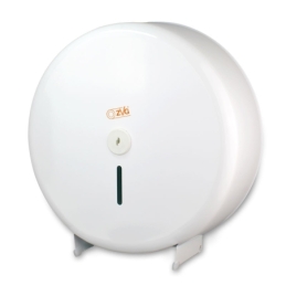 Distributeur de rouleaux géants blanc, pour rouleaux d'un diamètre maximal de 30 cm