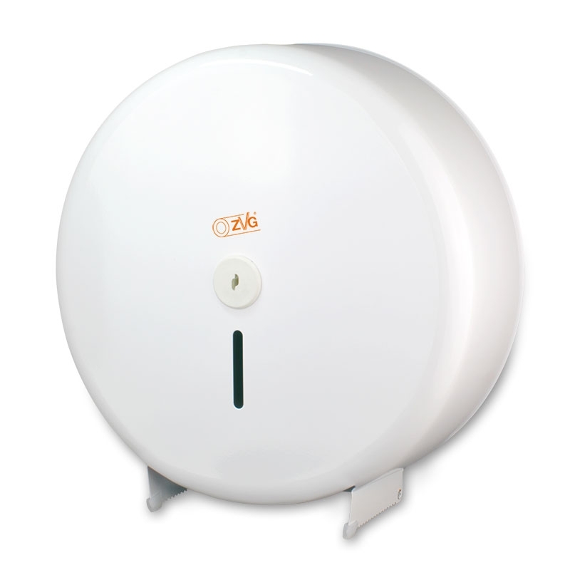 Distributeur de rouleaux géants blanc, pour rouleaux d'un diamètre maximal de 30 cm