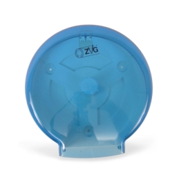 Toilettenpapierspender MINI-Jumbo-Rollen, transparent blau, für max. 22 cm Rollendurchmesser