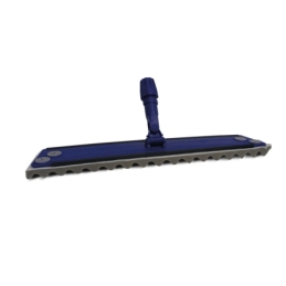 Support trapézoïdal avec fixation de manche, bleu, 570 x 105 mm