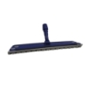 Support trapézoïdal avec fixation de manche, bleu, 570 x 105 mm