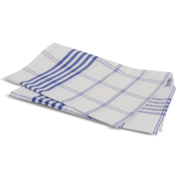 Torchon bleu et blanc, 85 x 48 cm