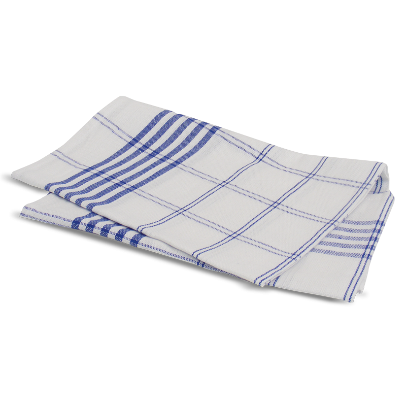 Torchon bleu et blanc, 85 x 48 cm