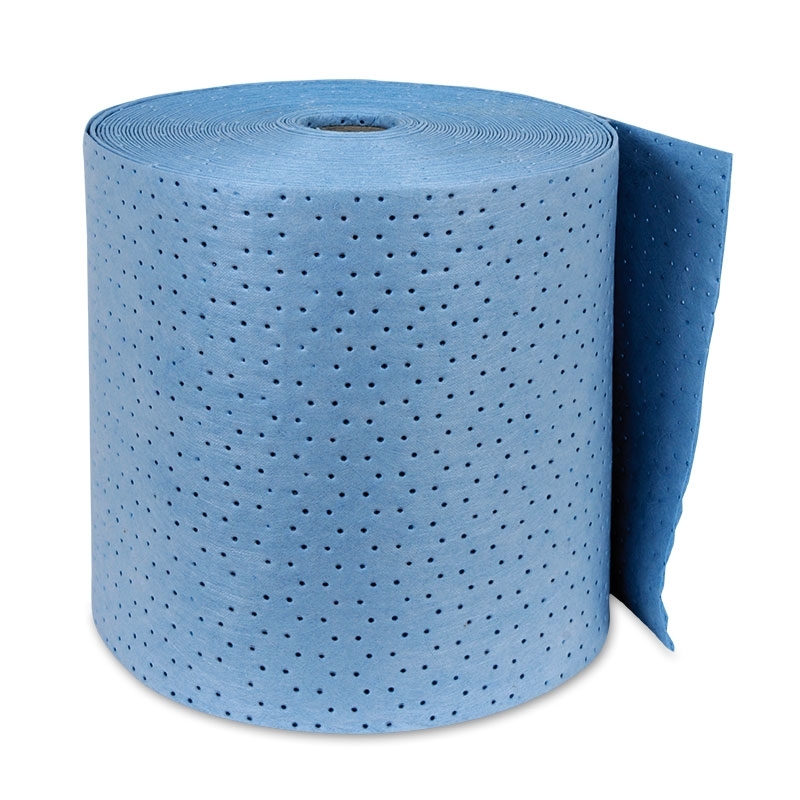 Rouleau de chiffons absorbant les huiles, bleu, env. 46 x 40 cm