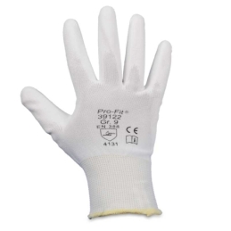 Gants en tricot fin Pro-Fit enduits de PU, blancs, taille L/9