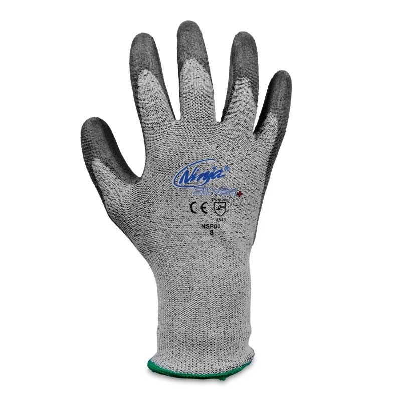 Gants de protection anticoupures Ninja Silver niveau 5, gris, taille 10/XL