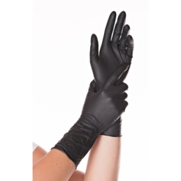Gant en nitrile Safe Long, noir, non poudré, taille 7/S, 100 pcs.