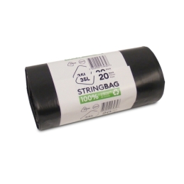 Kehrichtsack 35 Liter, 20 Säcke/Rolle, 0,030 mm, mit Verschlussband
