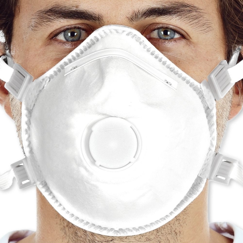 Masque filtrant les poussières fines avec valve d'expiration FFP3 NR D