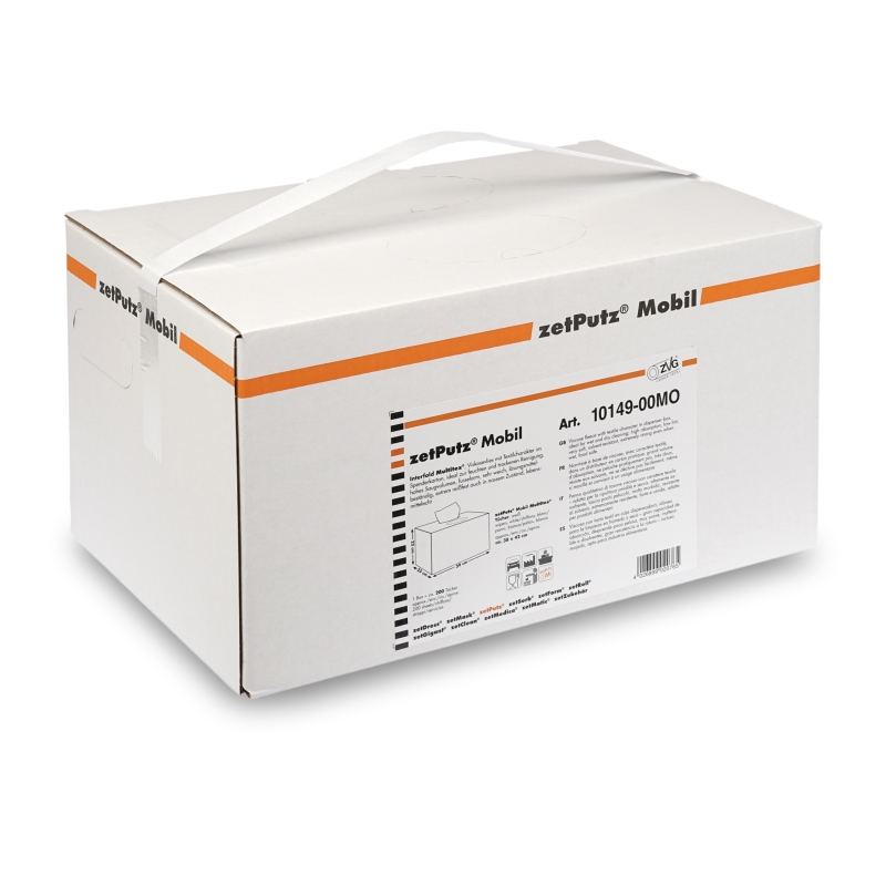 Multitex® Tuch in zetPutz® Mobil, weiss, 200 Tücher à ca. 380 x 420 mm