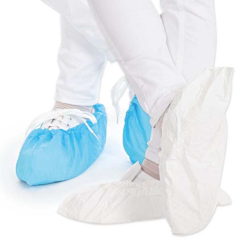 Überschuhe Anti Slide | CPE, TPE beschichtet, Farbe blau, Länge 41 cm