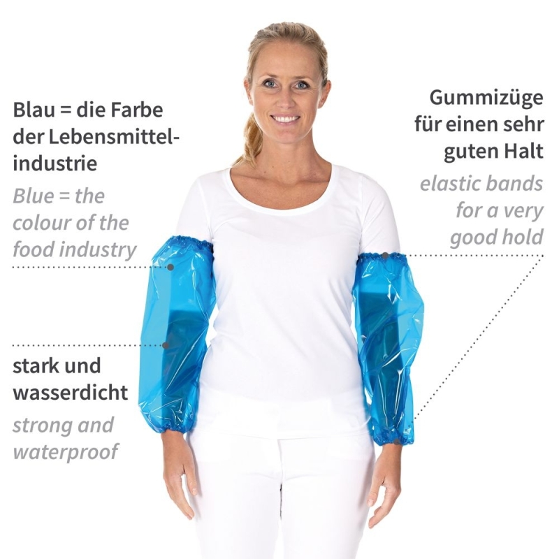 Ärmelschoner | EVA, Farbe blau, Länge 46 cm