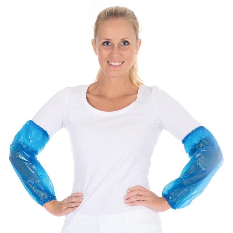 Ärmelschoner | PE, Farbe blau, Länge 40 cm