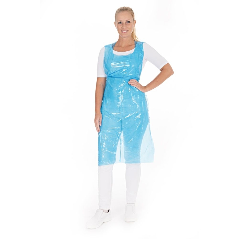 Einwegschürzen auf Rolle ca. 16my | LDPE / 125 x 70 cm, blau