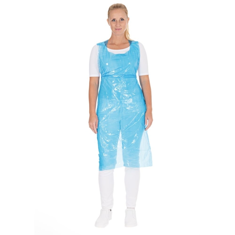 Einwegschürzen auf Rolle ca. 16my | LDPE / 125 x 70 cm, blau