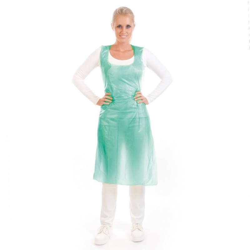 Einwegschürzen auf Rolle ca. 16my | LDPE / 125 x 70 cm, grün