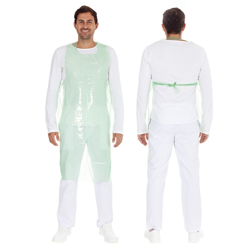 Einwegschürzen auf Rolle ca. 35my | LDPE / 125 x 70 cm, grün