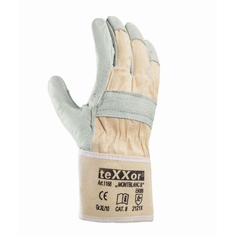 teXXor® Rindvollleder-Handschuhe Montblanc III 1168, Grösse M